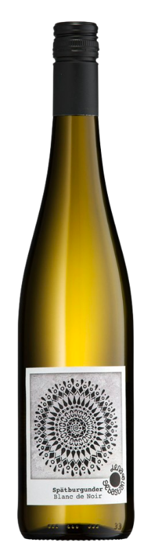 Flaschenbild des Spätburgunders Blanc de Noir vom Weingut Lena und Sebastian